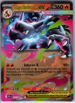 Mega Charizard X ex 013/094 ME02: Phantasmal Flames - Pokemon Card - NM - Image 1