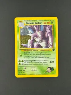 Giovanni's Nidoking Holo 7/132 Pokemon Gym Challenge Card 007/132 Giovannis WoTC - Image 1