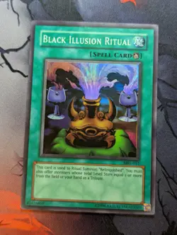 Black Illusion Ritual MRL-051 Super Rare YuGiOh TCG Card - Moderate Play - Unlim - Image 1