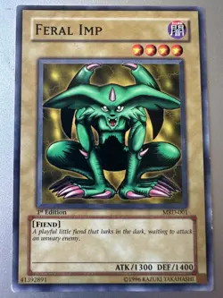 FERAL IMP MONSTER 1ST EDITION METAL RAIDERS MRD-001 COMMON YUGIOH LP - Image 1