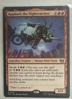 x1 Raphael, the Nightwatcher R MTG Teenage Mutant Ninja Turtles M/NM, English - Image 1