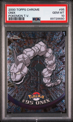 2000 Topps Chrome Pokemon ONIX #95 - PSA 10 GEM MT - Image 1