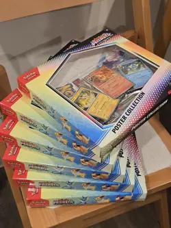 6x Sealed Pokemon TCG Scarlet & Violet Prismatic Evolutions Poster Collection - Image 1