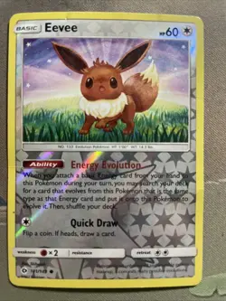 Eevee 101/149 - Reverse Holo - Sun And Moon Base Set Pokemon Tgc - Image 1