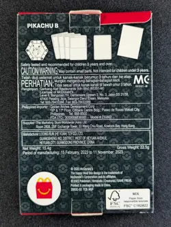 2023 Pokemon McDonald's Happy Meal Toy PIKACHU B Match Battle Sealed Pack - Image 2