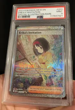 Pokemon Erika's Invitation PSA 9 MINT 203/165 Scarlet & Violet 151 SIR Full Art - Image 2