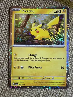 Perfect Holo Pikachu 2025 McDonalds X Pokemon Happy Meal Dragon Discovery Card - Image 1