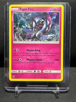 Tapu Fini 151/214 Holo Rare Pokemon 2018 Lost Thunder - LP - Image 1