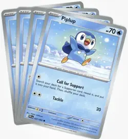 4X Piplup 027/094 Phantasmal Flames ME02 PFL Pokemon NM/M English Reg - Image 2