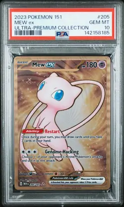 2023 Pokemon Mew ex Full Art 151 UPC Gold Metal Promo Card 205/165 PSA 10 GEM MT - Image 1
