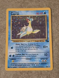 [ LP+ ] Lapras 10/62 Fossil Holo Unlimited Rare Pokemon Card - Image 1