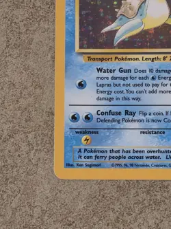 [ LP+ ] Lapras 10/62 Fossil Holo Unlimited Rare Pokemon Card - Image 4