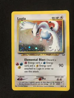 Lugia HOLO foil - Neo Genesis Pokemon 9/111 Vintage - MP - Image 1