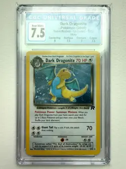 Pokemon Dark Dragonite Holo 5/82 2000 Team Rocket Unlimited CGC 7.5 Near Mint + - Image 1
