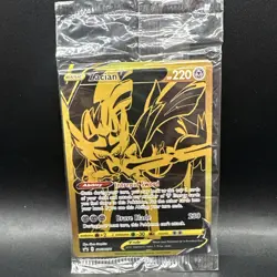 SEALED SWSH076 Zacian V Black & Gold Full Art Pokemon TCG Promo Card - Image 1
