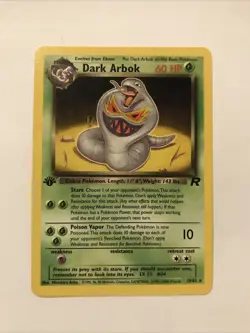 Dark Arbok 19/82 1st Edition Team Rocket Rare Pokemon Card - Image 1