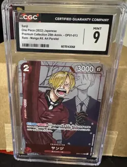 Bandai Sanji OP01-013 Rare Manga Alt Art Premium Collection CGC 9 2022 One Piece - Image 1