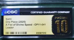 Nami OP11-041 CGC Pristine 10 One Piece TCG A Fist of Divine Speed Leader - Image 2