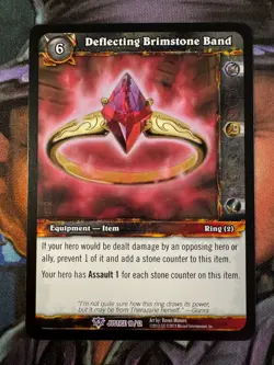 World of Warcraft TCG Promo Justice 10/12 Deflecting Brimstone Band - Image 1