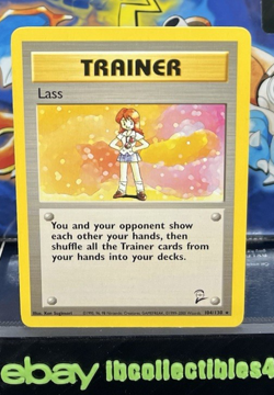 Lass 104/130 Base Set 2 Rare Trainer Vintage Pokemon Card TCG N/MINT FREE SHIP - Image 1
