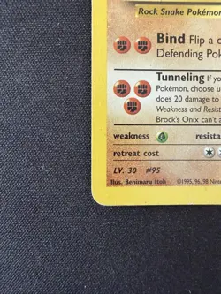 Brock's Onix 21/132 Pokemon Card TCG Gym Heroes Unlimited Non Holo Rare - Image 5