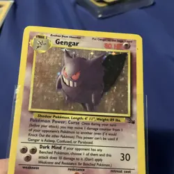 Pokemon Gengar 5/62 Fossil Holo Rare Stage 2 80 HP Card Wizards of the Coast - Image 5