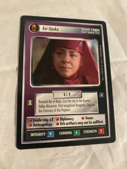 Star Trek CCG 1E DS9 KAI OPAKA Rare Card NEVER PLAYED - Image 1