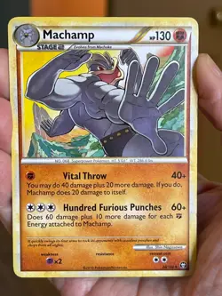 POKEMON MACHAMP 26/102 RARE (NON HOLO) TRIUMPHANT MP CARD - Image 1
