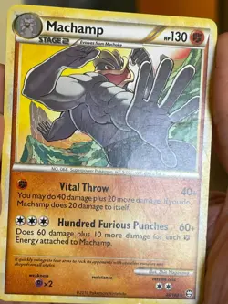 POKEMON MACHAMP 26/102 RARE (NON HOLO) TRIUMPHANT MP CARD - Image 3