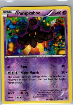 Pumpkaboo 44/119 Reverse Holo - XY - Phantom Forces - Pokemon Card - LP - Image 1