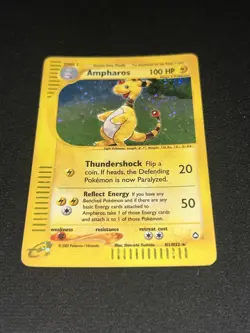Pokemon TCG Ampharos 2 card lot, Aquapolis Holo, Neo Rev German 1st edition holo - Image 2