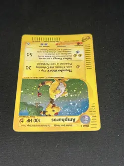 Pokemon TCG Ampharos 2 card lot, Aquapolis Holo, Neo Rev German 1st edition holo - Image 4