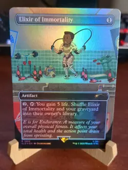 MTG: Elixir of Immortality BORDERLESS RAINBOW FOIL, NM Secret Lair Drop Card!! - Image 1