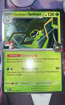 Team Rocket's Spidops 020/182 Prize Pack Series Cards Holo - Image 2