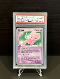 PSA 10 MEW EX 2006 WORLD CHAMPIONSHIP GRADED POKEMON CARD RARE - Image 1