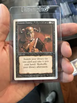 Magic the Gathering Revised Edition Demonic Tutor Sorcery, and bonus - Image 1