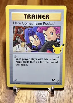 Here Comes Team Rocket 15/82 Celebrations 25th Anniversary Pokemon Card NM - Image 1