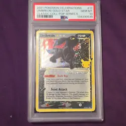 Pokemon Umbreon Gold Star Celebrations Classic Collection Holo 17/17 PSA 10 Card - Image 1