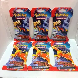 Pokemon Destined Rivals Sleeved Booster Pack Lot Of 6 Sealed - Image 1