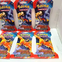 Pokemon Destined Rivals Sleeved Booster Pack Lot Of 6 Sealed - Image 3