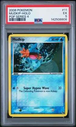 2006 POKEMON POP SERIES 4 #11 MUDKIP-HOLO POP SERIES 4 PSA 5 - Image 1