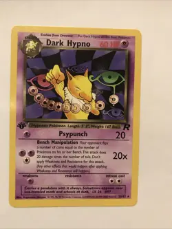 Pokemon Dark Hypno Rare 1st Edition Team Rocket 26/82 Card - Image 1