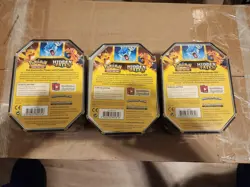 Lot Of 3 Pokemon Hidden Fates Tins Art Set - Charizard Raichu Gyarados GX - New - Image 2