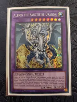 Yugioh Albion the Sanctifire Dragon MP24-EN082 Prismatic Secret Rare Foil Euro - Image 1