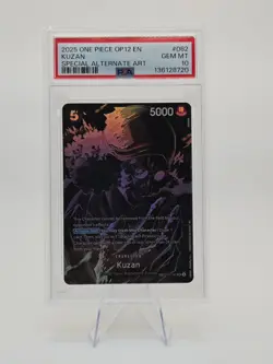 2025 ONE PIECE OP12-LEGACY OF THE MASTER SPECIAL ALTERNATE ART #082 KUZAN PSA 10 - Image 1