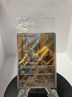 Mimikyu SVP 075 black star promo sealed Scarlet & Violet ETB Pokemon Card Playab - Image 1