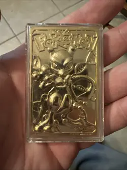 1999 MEWTWO #150 Gold Bar Card Limited Edition Burger King Gold Plated Pokemon - Image 1