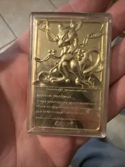 1999 MEWTWO #150 Gold Bar Card Limited Edition Burger King Gold Plated Pokemon - Image 2