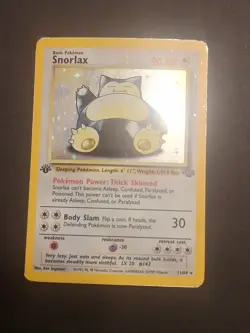 Snorlax 11/64 1st Edition Holo Rare Jungle Pokemon TCG Trading Card WOTC 1999 - Image 1