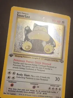 Snorlax 11/64 1st Edition Holo Rare Jungle Pokemon TCG Trading Card WOTC 1999 - Image 3